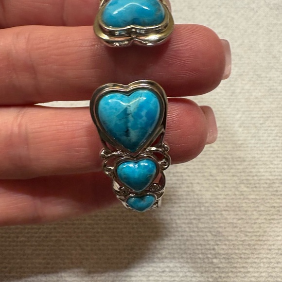 Jewelry - 925 Sterling Silver Heart Turquoise bracelet